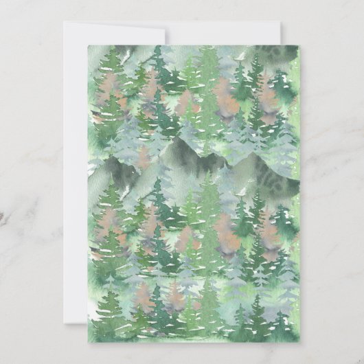 Brautparty Wasserfarbe Einladung (Rückseite)