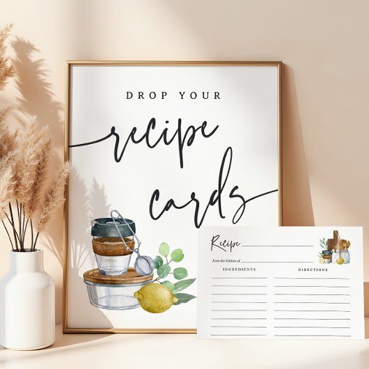 Brautparty Wasserfarbe Küche Postkarte