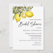 Brautparty Wasserfarbe Lemon Einladung (Vorderseite)