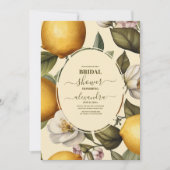 Brautparty Wasserfarbe Lemon Einladung (Vorderseite)