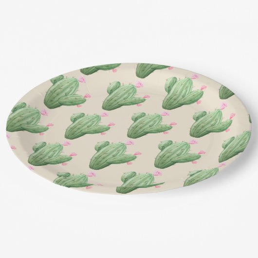 Brautparty Wasserfarbe Pappteller (Schrägansicht)