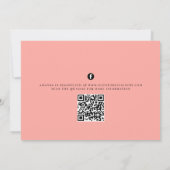 Brautparty Wasserfarbe Rosa Blütenfarbe Einladung (Rückseite)