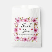 Brautparty Wasserfarbe Rosa Kirschblossom Geschenktütchen (Vorderseite)
