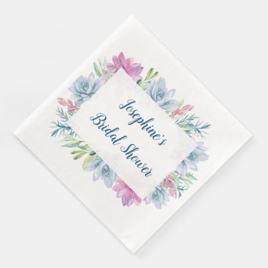 Brautparty Wasserfarbe Serviette (Ecke)