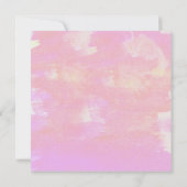 BRAUTPARTY Wasserfarbe Tropisch rosa Einladung (Rückseite)