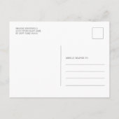 Brautparty Wasserfarben Blumen Rustikale Moderne Einladungspostkarte (Rückseite)