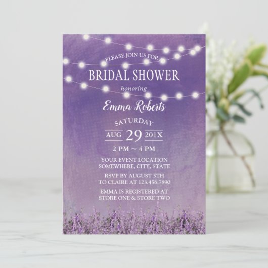 Brautparty Wasserfarben Einladung (Stehend Vorderseite)