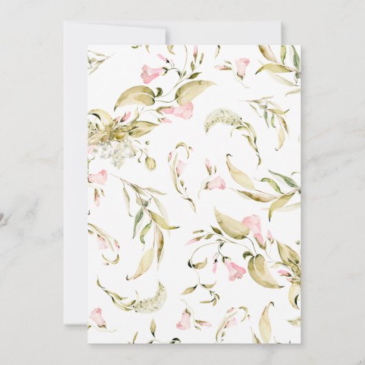 Brautparty Wasserfarben Einladung (Rückseite)