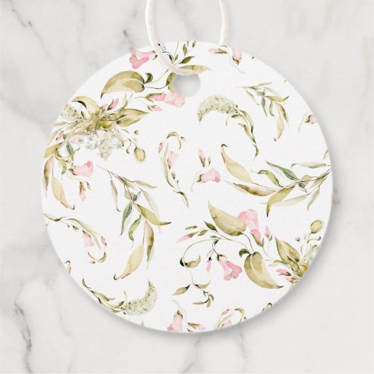 Brautparty Wasserfarben Geschenkanhänger (Rückseite)