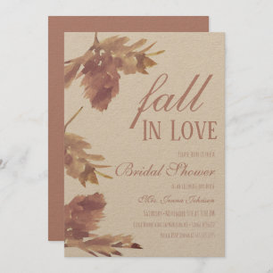 Brautparty Wasserfarben Leaf Fall Rustikal Einladung