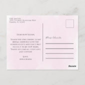 Brautparty Wasserfarbene Blumenkirsche Blüten Postkarte (Rückseite)