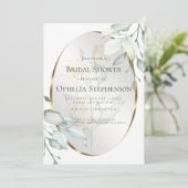 Brautparty | Wasserfarbene Gelbe Rose Einladung (Stehend Vorderseite)