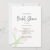 Brautparty Wasserfarbener Frühling Einladung (Vorderseite)