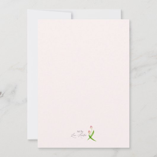 Brautparty Wasserfarbener Frühling Einladung (Rückseite)