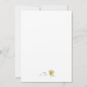 Brautparty Wasserfarbenfall Sonnenblumen Einladung (Rückseite)