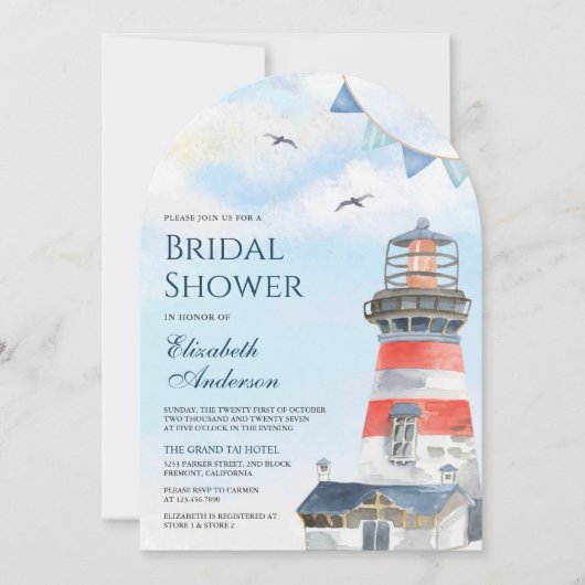 Brautparty Wasserfarbenlampe Einladung (Vorderseite)