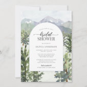 Brautparty Wasserfarbenwald Einladung (Vorderseite)
