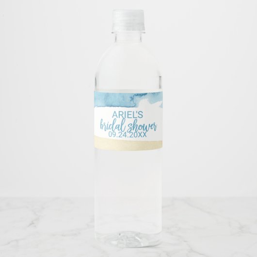 Brautparty Wasserflaschenetikett (Vorderseite)