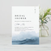 Brautparty "Watercolor Beach" Einladung (Stehend Vorderseite)