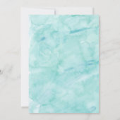 Brautparty Watercolor Blue Crab Einladung (Rückseite)