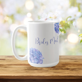 Brautparty Watercolor Blue Hydrangea Kaffeetasse