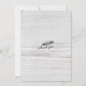 Brautparty Watercolor Boho Blumenfedern Wood Einladung (Rückseite)