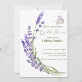 Brautparty Watercolor Boho Lavender Einladung (Vorderseite)
