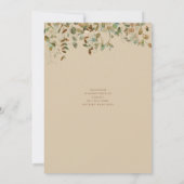 Brautparty Watercolor Fall Greenery Einladung (Rückseite)