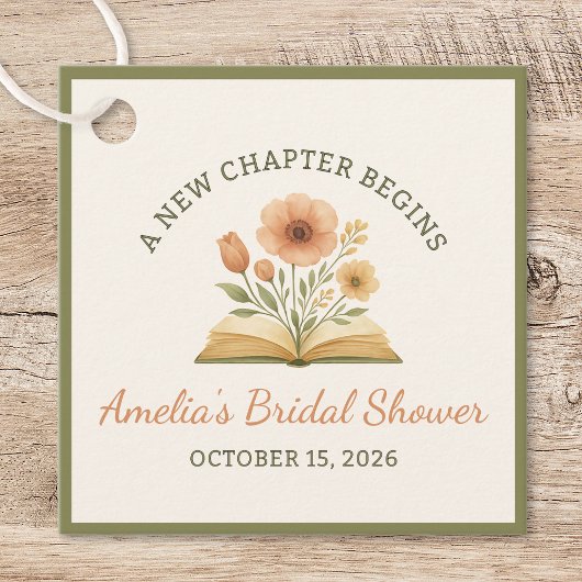 Brautparty: Watercolor Floral Geschenkanhänger