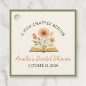 Brautparty: Watercolor Floral Geschenkanhänger (Vorderseite)