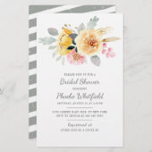 Brautparty Watercolor Floral Modern Script Briefpapier (Vorne/Hinten)