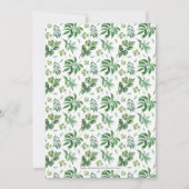 Brautparty "Watercolor Foliage Greenerity" Einladung (Rückseite)