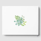 Brautparty "Watercolor Greenerity Wreath" Gästebuch (Rückseite)