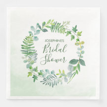 Brautparty "Watercolor Greenerity Wreath"