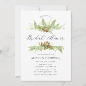 Brautparty "Watercolor Greenery" Einladung (Vorderseite)