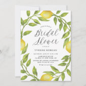 Brautparty Watercolor Lemon Greenerity Einladung (Vorderseite)