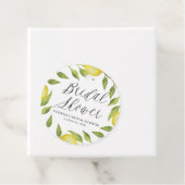 Brautparty Watercolor Lemon Greenerity Geschenkanhänger (Beispiel)