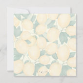 Brautparty "Watercolor Lemons Greenery" (Rückseite)