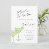 Brautparty Watercolor Martini Einladung (Stehend Vorderseite)