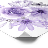 Brautparty Watercolor Orchid Poster (Ecke)