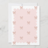 Brautparty "Watercolor Pink Bow" Einladung (Rückseite)