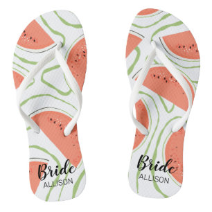 Brautparty Watermelon Badesandalen