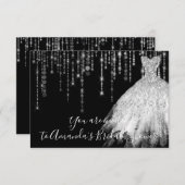 Brautparty Waves Dress Gray Gray Silver Black Einladung (Vorne/Hinten)