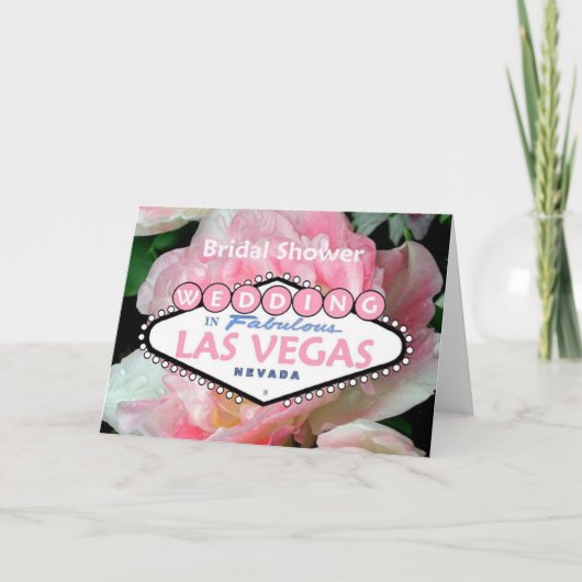 Brautparty WEDD IN Las Vegas Card Blume 4 Einladung (Vorderseite)