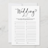 Brautparty Wedding A-Z Game Einladung (Vorderseite)