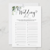 Brautparty Wedding A-Z Game Einladung (Vorderseite)