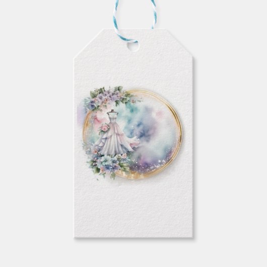 Brautparty Wedding Dress Geschenkanhänger (Vorderseite)