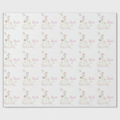 Brautparty Wedding Dress Geschenkpapier (Flach)