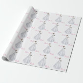 Brautparty Wedding Dress Geschenkpapier (Ungerollt)