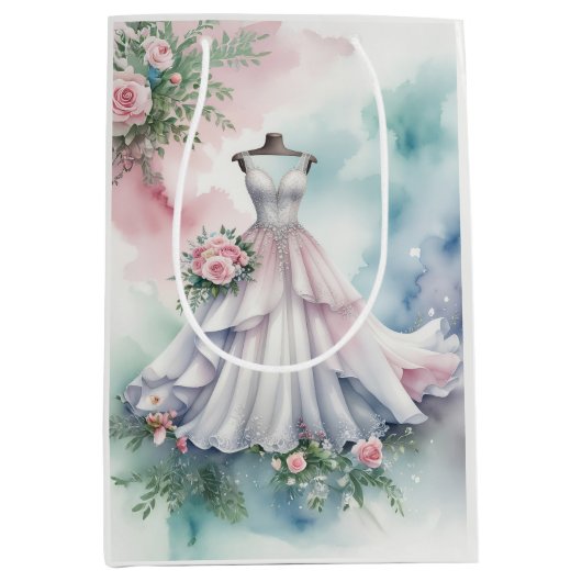 Brautparty Wedding Dress Mittlere Geschenktüte (Vorderseite)